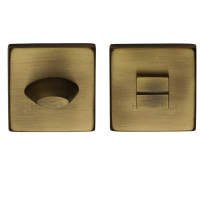 Heritage Brass Square 54mm x 54mm Turn & Release, Antique Brass - SQ4043-AT ANTIQUE BRASS