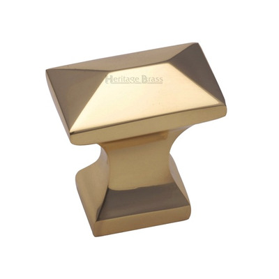 Heritage Brass Anvil Design Pyramid Cabinet Knob, Polished Brass - C2232-PB POLISHED BRASS - 35mm