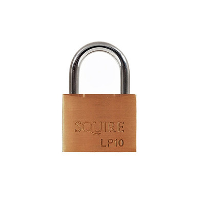 Squire Leopard Range, 3 Pin, Open Shackle Brass Padlocks, 20mm Or 25mm Sizes - L739 20mm - KEYED TO DIFFER (KD)