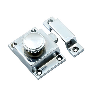 Prima Cupboard Catch With Knurled Knob, Polished Chrome - BC580 POLISHED CHROME