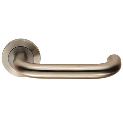 Eurospec Steelworx Nera DDA Compliant Polished Stainless Steel Or Satin Stainless Steel Door Handles - SWL1190 (sold in pairs) SATIN STAINLESS STEEL