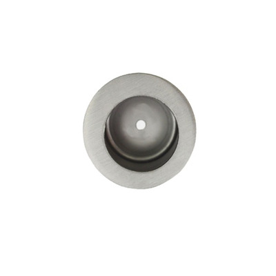 Excel Round Finger Pull Handle (For Door End), Satin Stainless Steel - 3812 SATIN STAINLESS STEEL