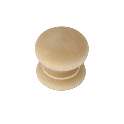 Hafele End Grain Wood Turned Cupboard Knob (44mm Diameter), Unfinished Maple - 195.77.102 UNFINISHED MAPLE - 44mm
