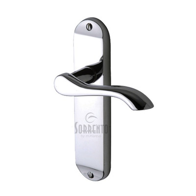 M Marcus Sorrento Aurora Door Handles, Polished Chrome - SC-7350-PC (sold in pairs) LOCK (WITH KEYHOLE)