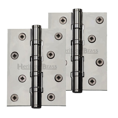 Heritage Brass 4" x 3" Ball Bearing (Steel Pin) Hinges, Polished Chrome - HG99-400-PC (sold in pairs) POLISHED CHROME - 4" x 3"