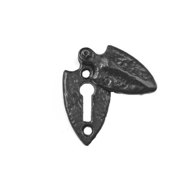 Kirkpatrick Malleable Iron Covered Standard Profile Escutcheon, Antique Black, Argent OR Pewter - AB1065 ANTIQUE BLACK