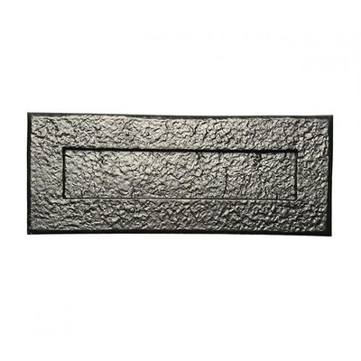 Kirkpatrick Malleable Iron Letter Plate (Multiple Sizes), Antique Black, Argent OR Pewter - AB1083 (A) ANTIQUE BLACK - 8" x 3"