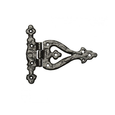 Kirkpatrick Black Antique Malleable Iron Cabinet Hinge (5.5 Inch) - AB1511 (sold in pairs)  BLACK ANTIQUE - 5.5"