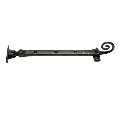 Kirkpatrick Smooth Black Malleable Iron Monkey Tail Window Stay - AB171 (D) SMOOTH BLACK - 12"