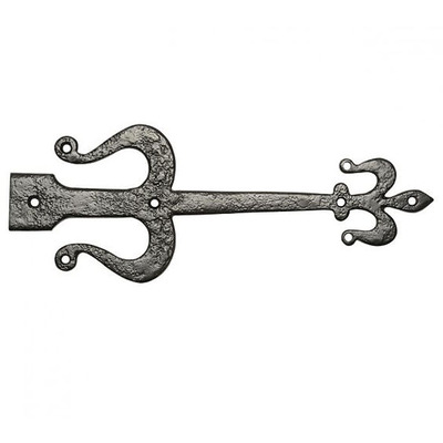 Kirkpatrick Black Antique Malleable Iron Hinge Front (12, 16 and 18 Inch) - AB817 (sold in pairs)  (C) BLACK ANTIQUE - 18"