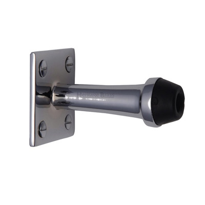 Heritage Brass Wall Mounted Door Stop (64mm OR 76mm), Polished Chrome - V1190-PC POLISHED CHROME - 64mm (2 1/2")