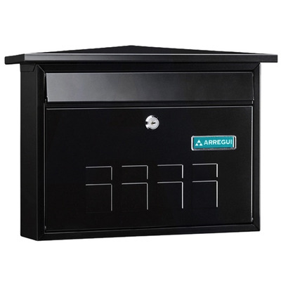 Arregui Premium Mailbox (275mm x 410mm x 80mm), Black - L27356 BLACK