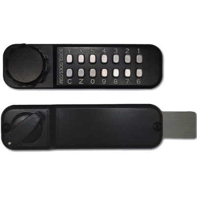 Borg BL2615 Marine Grade Pro Digital (Left Hand) Horizontal Rim Deadbolt Lock, Black - L25622 BLACK MARINE GRADE (LEFT HAND)