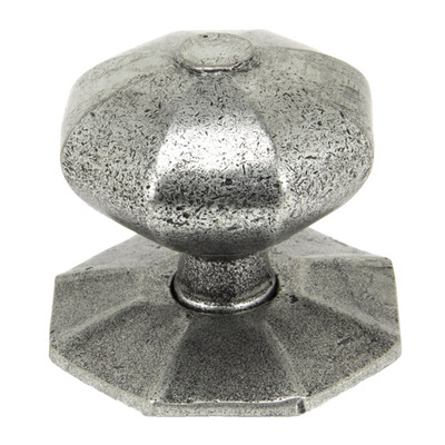 From The Anvil Octagonal Centre Door Knob (Internal), Pewter - 90383 PEWTER