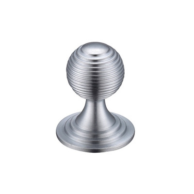 Zoo Hardware Fulton & Bray Queen Anne Ringed Cupboard Knob (25mm, 32mm OR 38mm), Satin Chrome - FCH08SC SATIN CHROME - 25mm