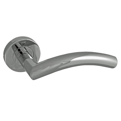 Consort Arc Lever On Round Rose, Polished Stainless Steel Door Handles - CH599PSS (sold in pairs) POLISHED STAINLESS STEEL
