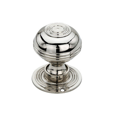 Spira Brass Bloxwich Mortice/Rim Door Knob (50mm OR 63mm), Polished Nickel - SB2103PN (sold in pairs) POLISHED NICKEL - 50mm