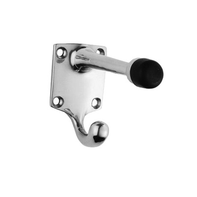 Carlisle Brass Hat And Coat Hook With Rubber Buffer, Polished Chrome - AA38CP POLISHED CHROME