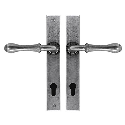 Finesse Derwent Sprung Multipoint Door Handles, Pewter - FDMPS 32 (sold in pairs) EURO LOCK