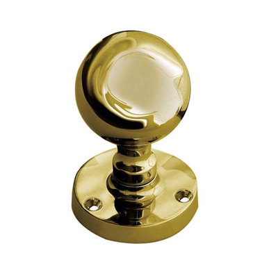 Frelan Hardware Ball Shape Mortice Door Knob, Polished Brass - JV48PB (sold in pairs) POLISHED BRASS