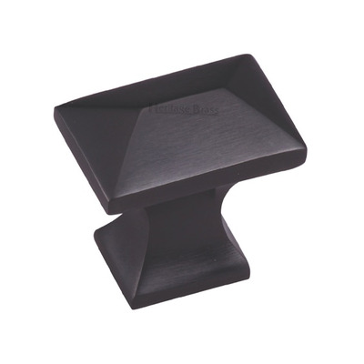 Heritage Brass Anvil Design Pyramid Cabinet Knob, Matt Black - C2232-BKMT MATT BLACK - 35mm