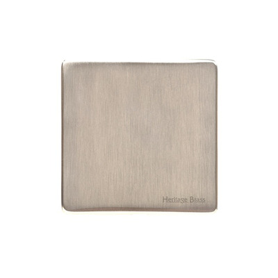 M Marcus Electrical Studio Single Blank Plate, Satin Nickel - Y05.231 SATIN NICKEL