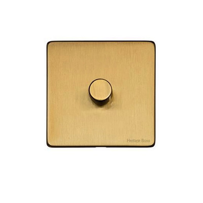 M Marcus Electrical Studio 1 Gang 2 Way Push On/Off Dimmer Switch, Satin Brass (250 OR 400 Watts) - Y44.260.250 SATIN BRASS - 250 WATTS