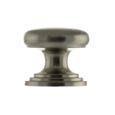 Atlantic Old English Lincoln Solid Brass Victorian Cabinet Knob On Concealed Fix Rose (32mm OR 38mm), Satin Nickel - OEC1232SN SATIN NICKEL - 32mm