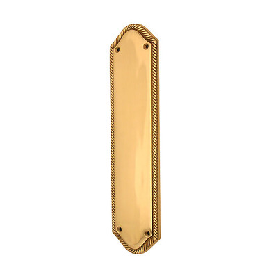 Spira Brass Georgian Half Round Finger Plate (300mm x 75mm), Polished Brass - SB2215PB POLISHED BRASS - 300mm x 75mm