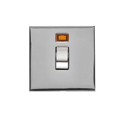M Marcus Electrical Winchester 20 Amp D.P. Switch With Neon, Polished Chrome - W02.506.PCBK POLISHED CHROME