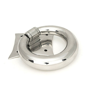 From The Anvil Ring Door Knocker, Polished Marine Stainless Steel - 49805 POLISHED MARINE STAINLESS STEEL