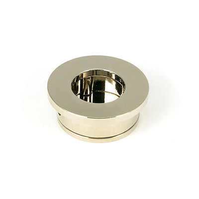 From The Anvil Round Finger Edge Pull (34mm Diameter), Polished Nickel - 50169 POLISHED NICKEL