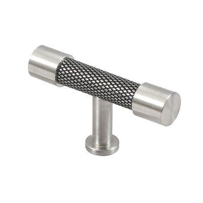 Finesse Immix Knurl T-Bar Cabinet Knob (70mm Length), Stainless Steel - IMX1005-S STAINLESS STEEL