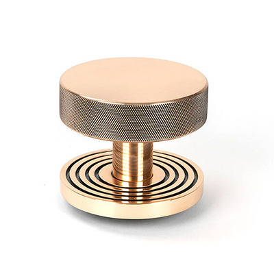 From The Anvil Brompton Beehive Rose Centre Door Knob, Polished Bronze - 46752 POLISHED BRONZE - BEEHIVE ROSE