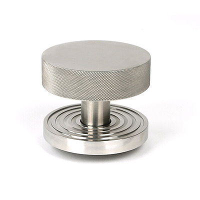 From The Anvil Brompton Beehive Rose Centre Door Knob, Satin Marine Stainless Steel - 46772 SATIN MARINE STAINLESS STEEL - BEEHIVE ROSE