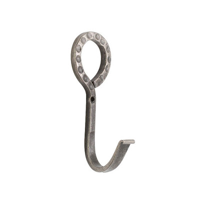 Spira Brass Iron Coat Hook (50mm x 130mm), Pewter - BR602 PEWTER