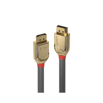 Lindy 2m DisplayPort 1.4 Cable, Gold Line