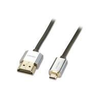 Image of Lindy 0.5m CROMO Slim High Speed HDMI to Micro HDMI Cable with Etherne