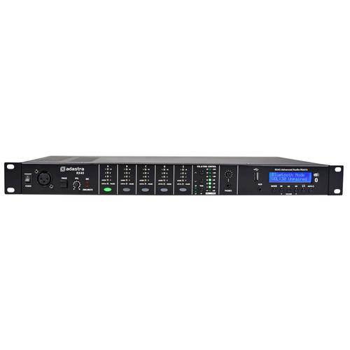 Audio Zone Matrix - 4 In x 5 Channel with Internal Bluetooth & Media Player