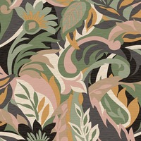 Casa Leaf Wallpaper Blush / Sage Green World of Wallpaper 5902