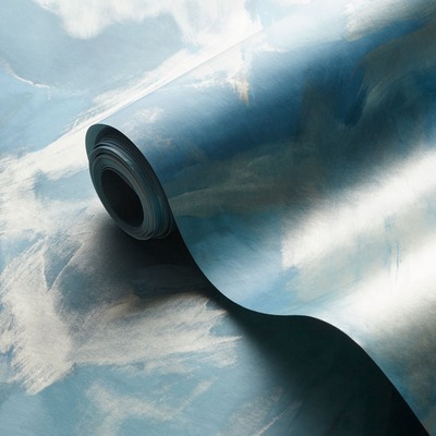 Lusso Astratto Wallpaper Midnight Clarke and Clarke W0163/03
