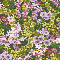 Image of Harlequin X Sophie Robinson Wildflower Meadow Wallpaper Emerald/Amethyst/Peridot HSRW113049