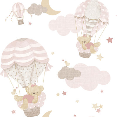 Little Explorers 2 Wallpaper Hot Air Balloons Pink Galerie 14818
