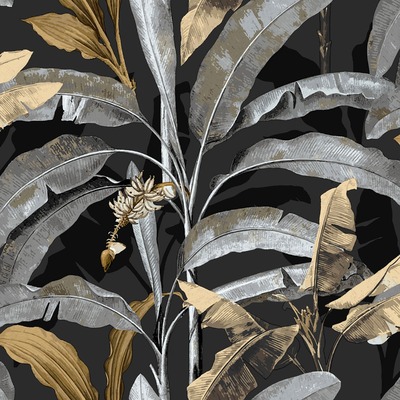 Into The Wild Banana Tree Wallpaper Black Galerie 18542
