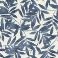 Image of Leaves Textured Wallpaper Blue / White Rasch 406337