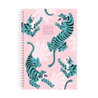 2024/2025 Spiral Bound Academic A5 Week To View Mid Year Diary - TIGERS