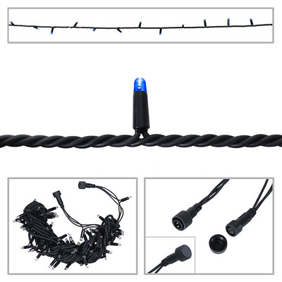 LED String Light Rubber Connectable Design in Blue - 10m