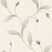 Image of Tiffany Floral Trail Textured Heavyweight Vinyl Wallpaper Charcoal Belgravia 41338