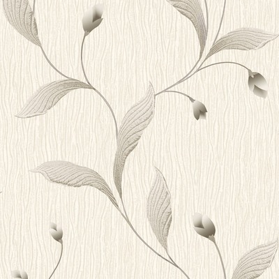 Tiffany Floral Trail Textured Heavyweight Vinyl Wallpaper Charcoal Belgravia 41338
