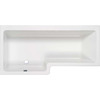 Carron - Carronite LH 1500mm Quantum Shower Bath - White - 02174 at Modern Living